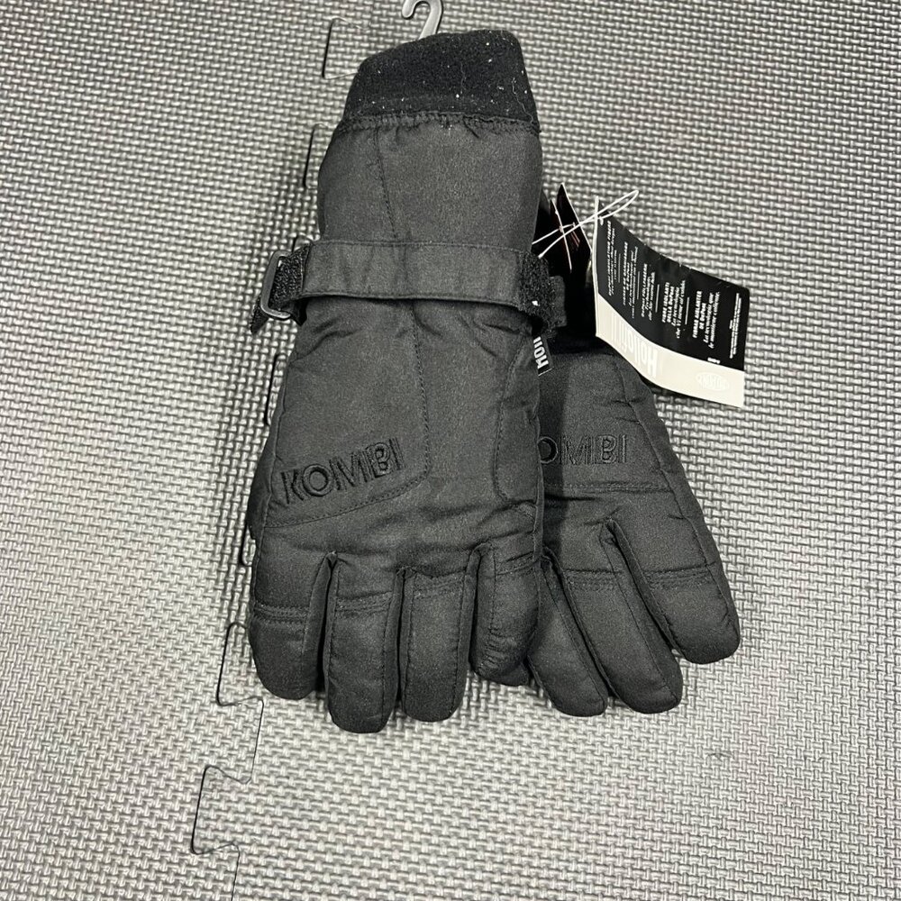 Kombi Junior Grand Waterproof Insulated Winter Gloves Black Size 11-12 With Tags
